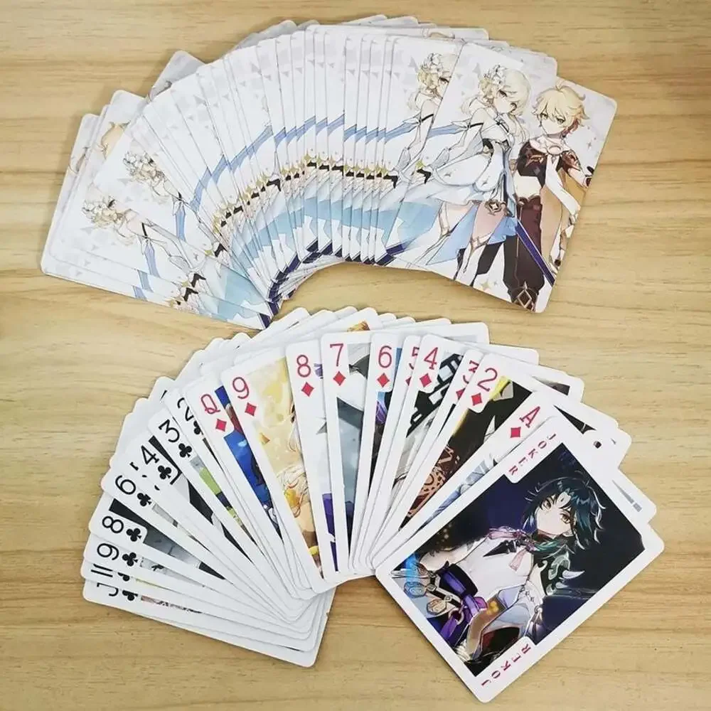 Us seller 54Pcs Cards Anime Genshin Impact Cosplay Board Game Cards Jujutsu Demo